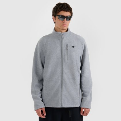 Pánsky regular fleece so stojačikom - sivý