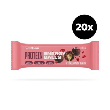 Protein energy balls - Gymbeam jahoda vanilka