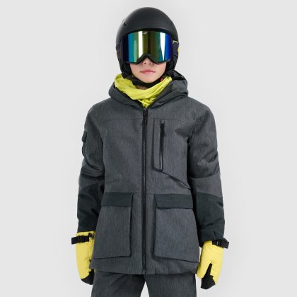 Snowboardová bunda membrána 10000 detská - čierna