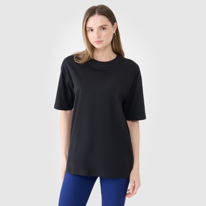 Dámske oversize tričko bez potlače - čierne
