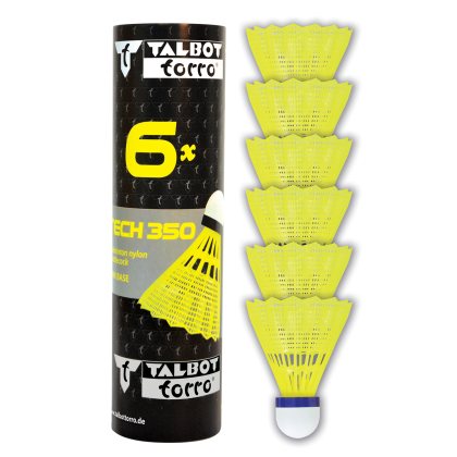 Bedmintonové loptičky TALBOT TORRO Tech 350 Medium 6ks - žlté