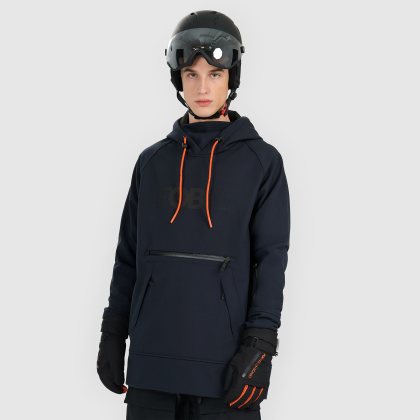 Pánska snowboardová bunda softshell vetruodolná membrána 5000 - čierna