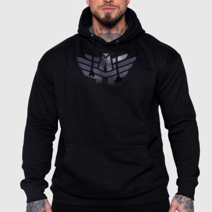 Pánska mikina s kapucňou Iron Aesthetics Apex, čierna