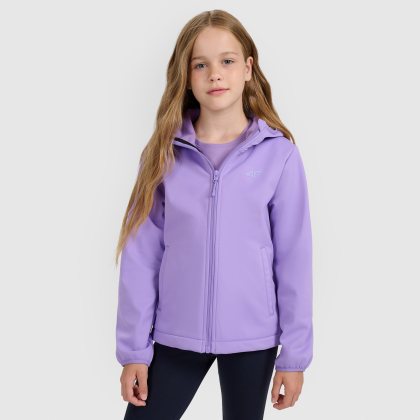 Dievčenská vetruodolná softshell bunda membrána 5000 - fialová