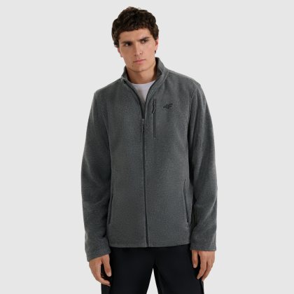 Pánsky regular fleece so stojačikom - sivý