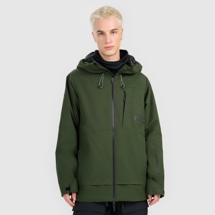 Snowboardová bunda membrána 15000 pánska - khaki