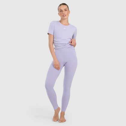 Dámske rýchloschnúce legíny na jogu a pilates - modré