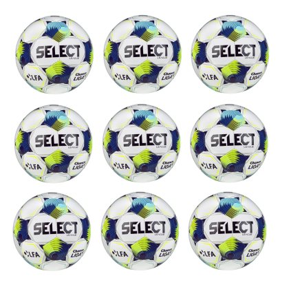 Výhodný set - 9x Futbalová lopta SELECT FB League SK Chance Liga 2025/26 5 bielo-modrá