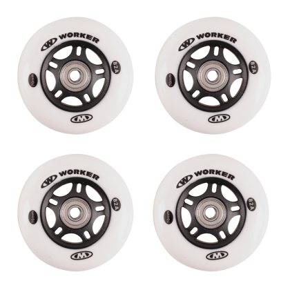 In-line kolieska WORKER 70mm a ložiská ABEC-5 Chrome - Set 4 ks