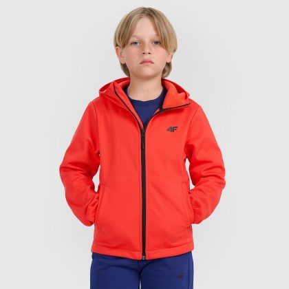 Chlapčenská vetruodolná softshell bunda membrána 5000 - červená