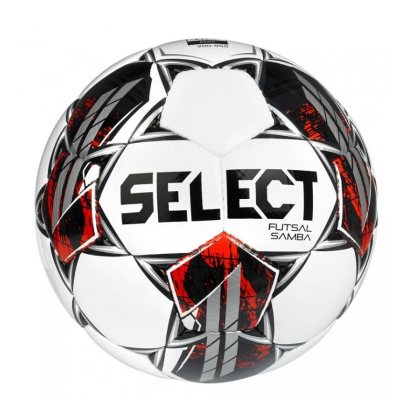 Futsalová lopta SELECT FB Futsal Samba 4 - bielo-strieborná