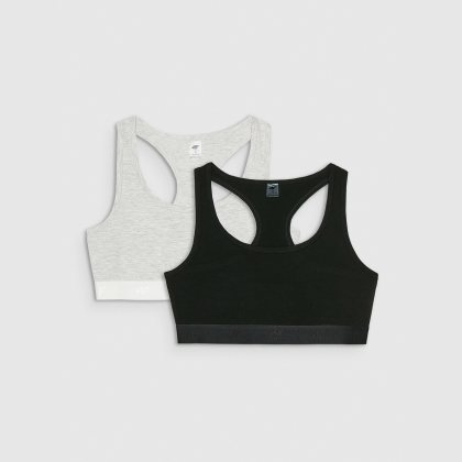 Bavlnená podprsenka s nízkou oporou (2-pack) dámska - multicolor