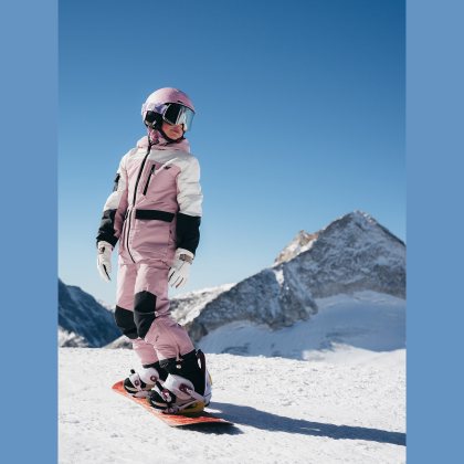 Snowboardová bunda membrána 10000 detská - ružová