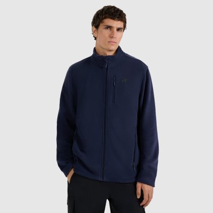Pánsky regular fleece so stojačikom - tmavomodrý