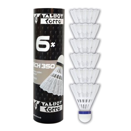 Bedmintonové loptičky TALBOT TORRO Tech 350 Medium 6ks - biele