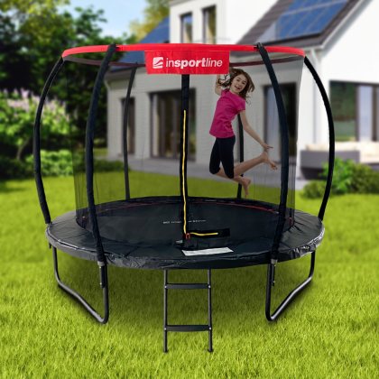 Trampolína s ochrannou sieťou a schodmi inSPORTline Flea PRO 244 cm