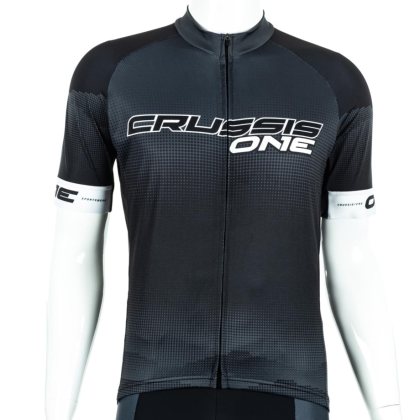 Crussis cyklistický dres krátky rukáv ONE čierna/biela - M