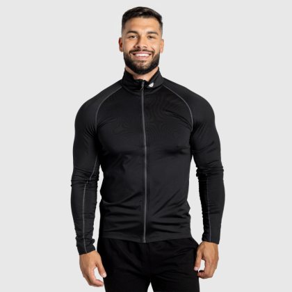 Mikina na zips Iron Aesthetics Stride, čierna