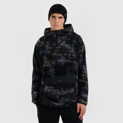 Pánsky flísový regular mikina s kapucňou - multicolor