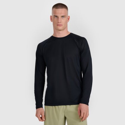 Pánsky rýchloschnúci bežecký longsleeve - čierny