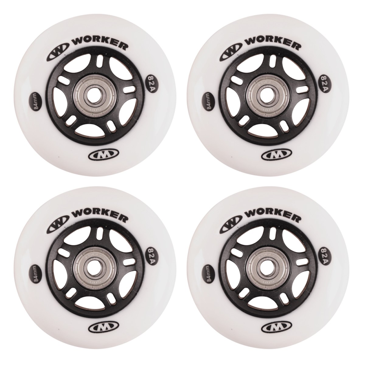 In-line kolieska WORKER 84mm a ložiská ABEC-9 chrome - Set 4 ks · záber 1