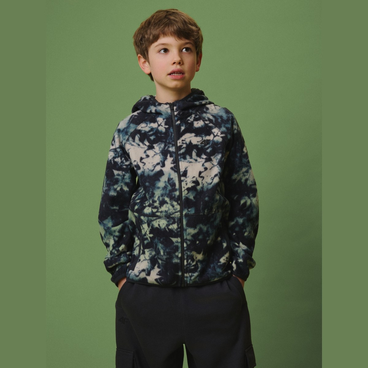 Regular fleece s kapucňou chlapčenský - multicolor · záber 1
