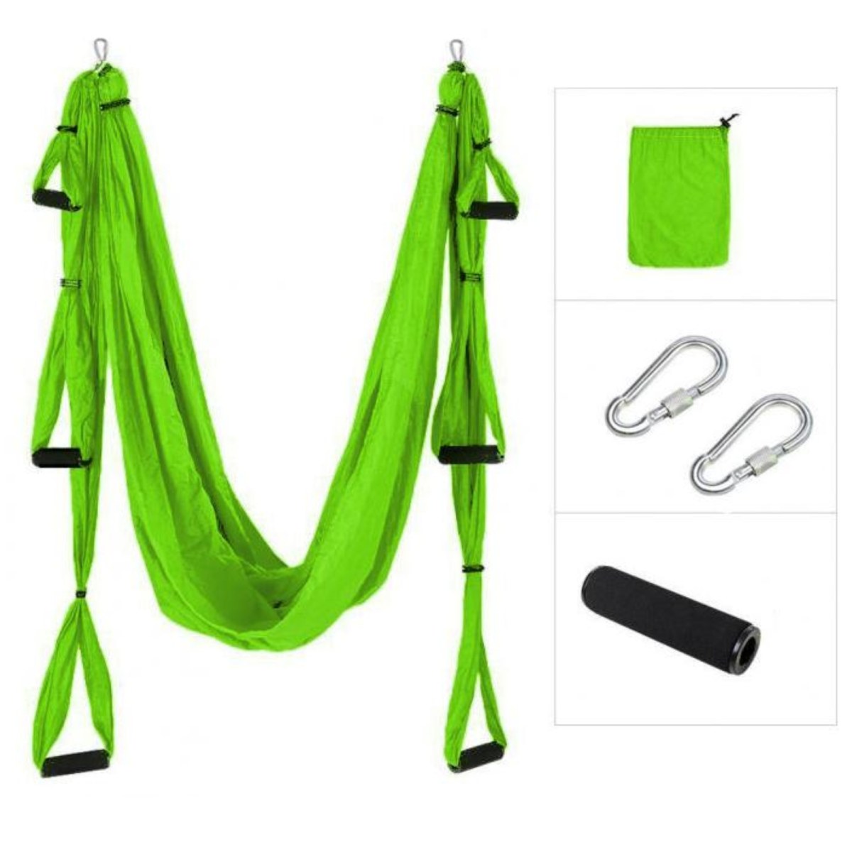 Aerial Yoga - záves na jógu MASTER Hammock - zelený · záber 1