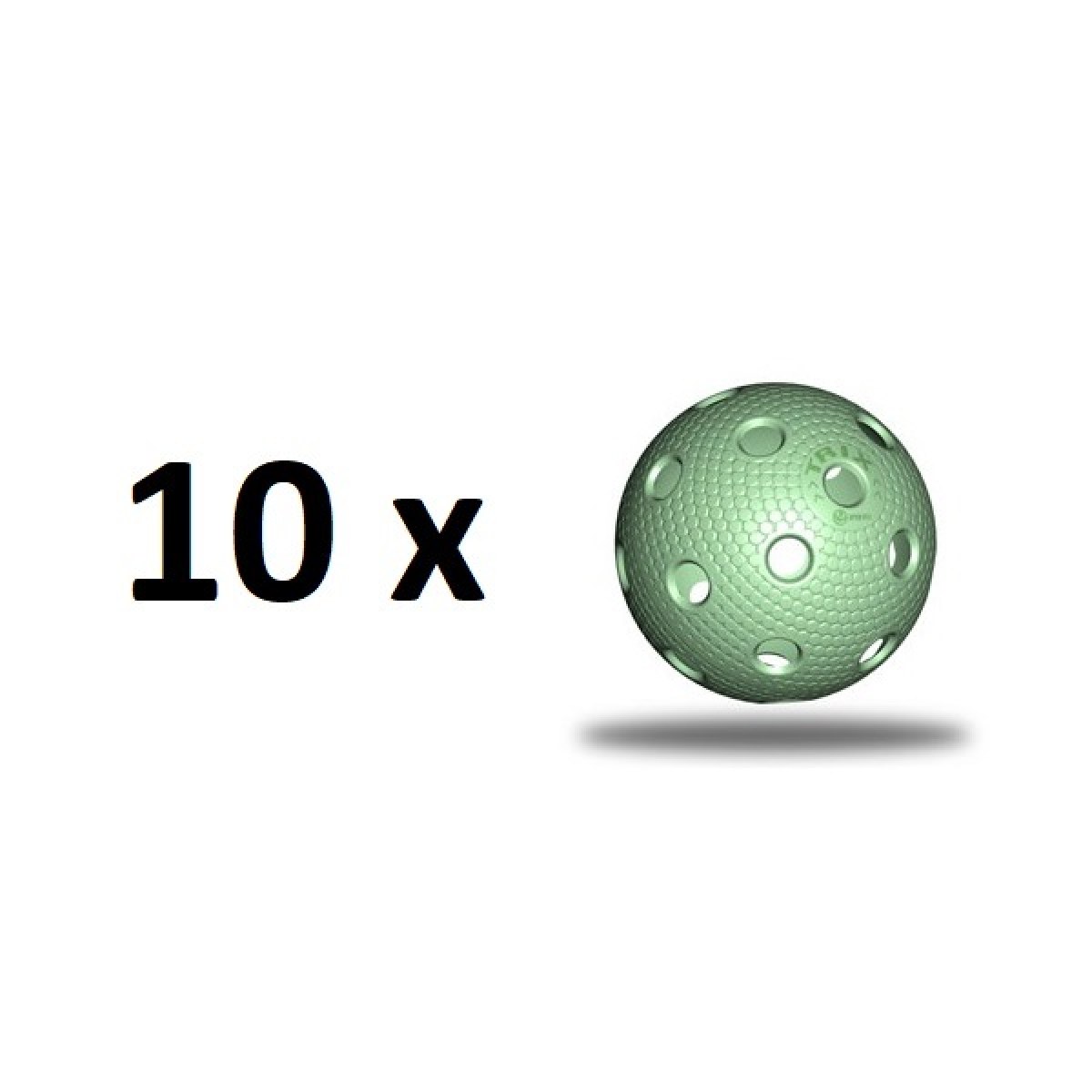 Florbalová loptička TRIX IFF - pistaciová - 10 ks · záber 1