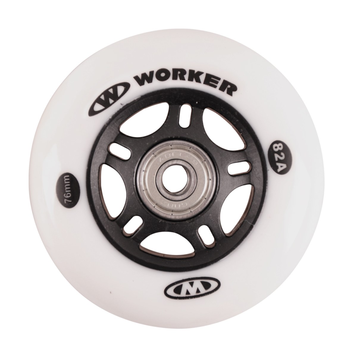 In-line kolieska WORKER 76mm a ložiská ABEC-7 chrome - Set 4 ks · záber 2