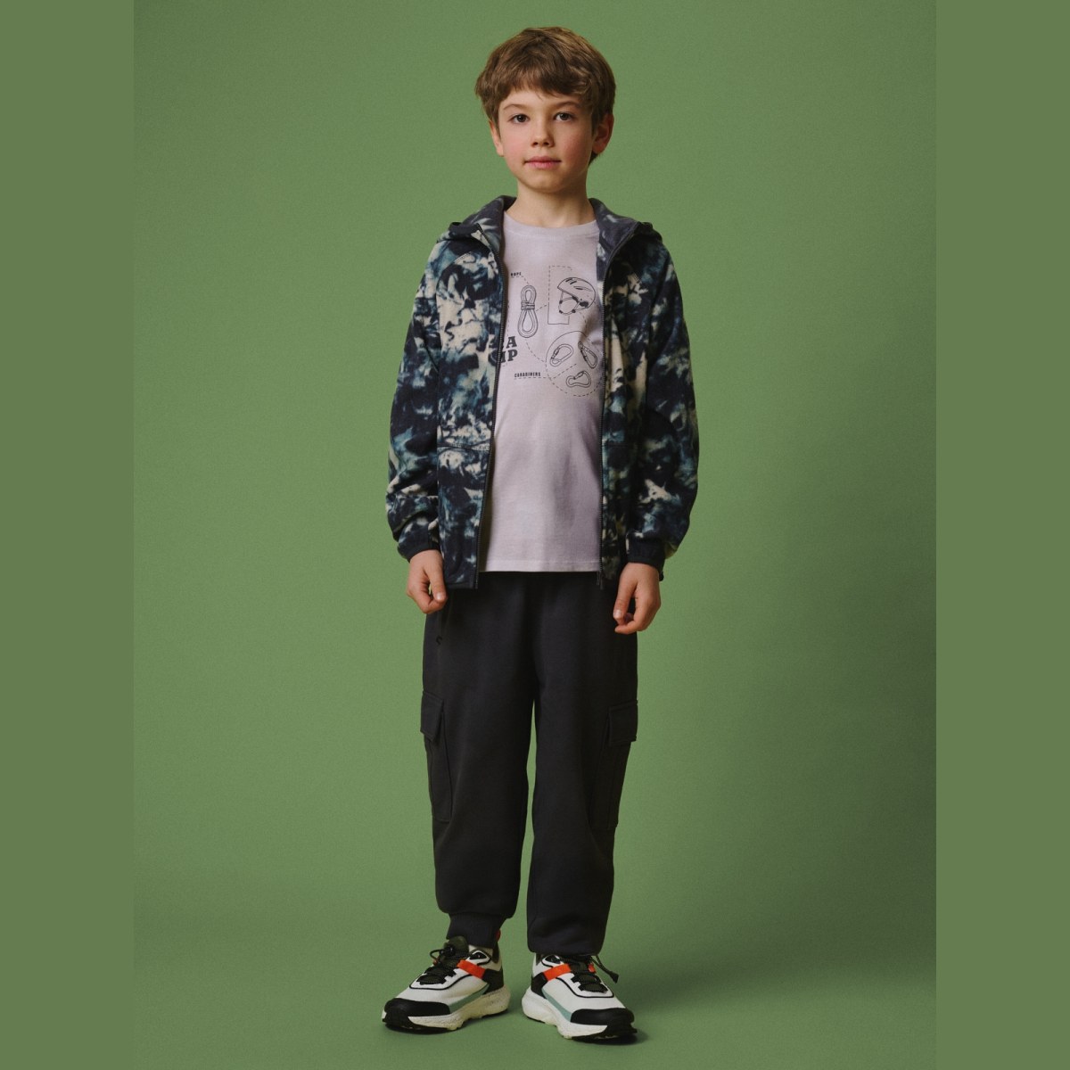 Regular fleece s kapucňou chlapčenský - multicolor · záber 2