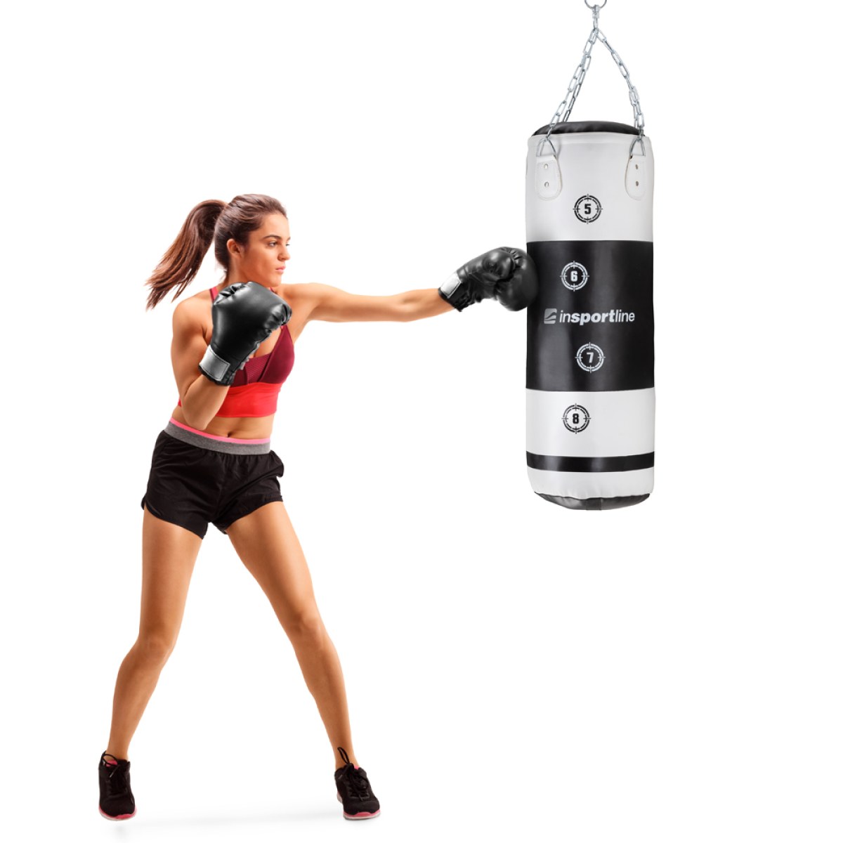 Boxovacie vrece inSPORTline Robkin 35x90cm / 25kg - Farba: Biela · záber 1