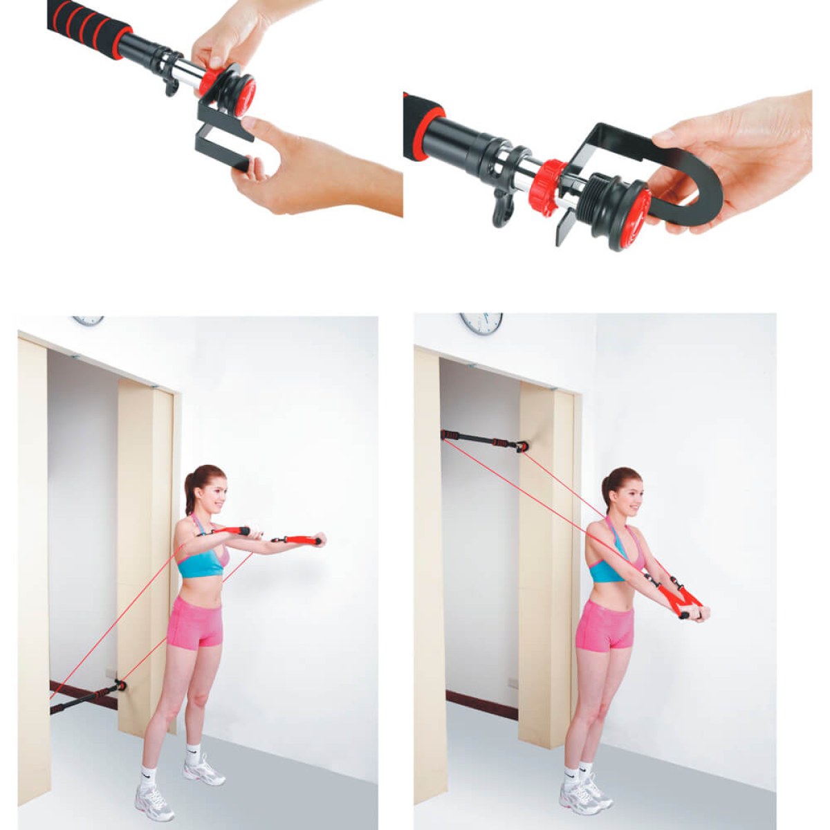 Dvojitá závesná hrazda inSPORTline Double Lift · záber 2