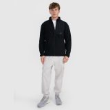 Pánsky regular fleece so stojačikom - čierny · záber 4