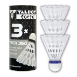 Bedmintonové loptičky TALBOT TORRO Tech 350 Medium 3 ks - biele · záber 1