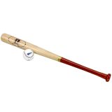 Baseball pálka LUCIO LONDERO 770 svetlý-tmavý buk + loptička · záber 1