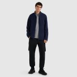 Pánsky regular fleece so stojačikom - tmavomodrý · záber 2