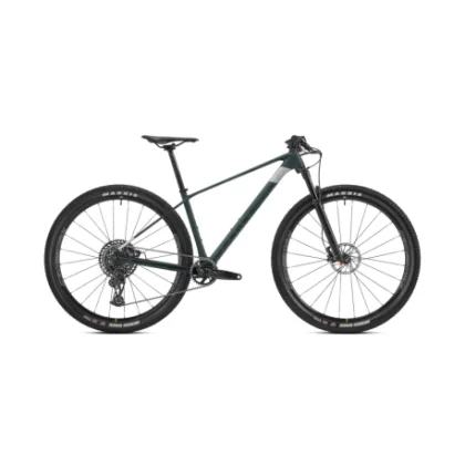 Horský bicykel MONDRAKER Podium Carbon, translucent green carbon racing silver
