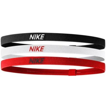 Čelenka NIKE ELASTIC HAIRBANDS 3PK BK WH UR