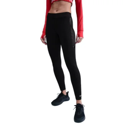 Dámske kompresné legíny NIKE W NP 365 MR TIGHT GG GRX BLACK WHITE