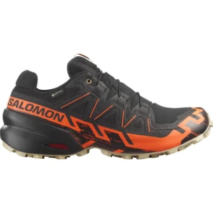 Pánska bežecká trailová obuv SALOMON Speedcross 6 GTX M black shocking orange white