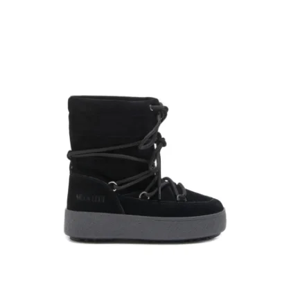 Dievčenské členkové zimné topánky MOON BOOT JTRACK SUEDE, 003 black
