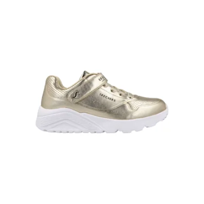 Dievčenská rekreačná obuv SKECHERS Uno Lite Chrome Steps gold