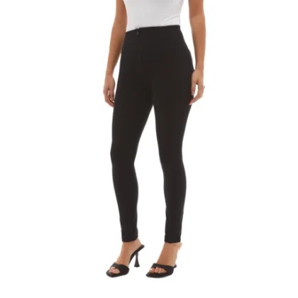Dámske jeggings nohavice FREDDY WR.UP® skinny push up organic cotton trousers with high waist-Black