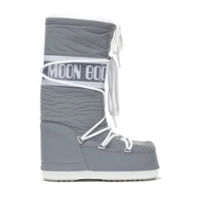 Dievčenské vysoké zimné topánky MOON BOOT ICON REFLEX, 001 silver