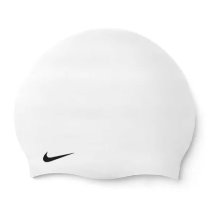 Plavecká čiapka NIKE SWIM SOLID SILICONE CAP WHITE-WHITE