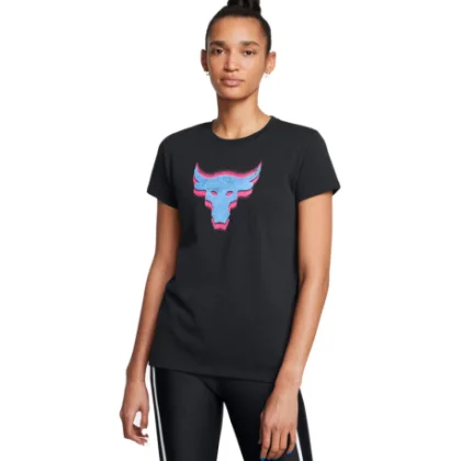 Dámske tričko s krátkym rukávom UNDER ARMOUR PROJECT ROCK PROJECT ROCK W Underground Core T-BLK