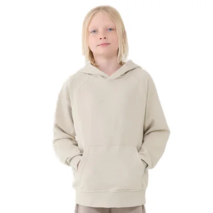 Chlapčenská mikina s kapucňou 4F JUNIOR SWEATSHIRT M1712-12S-CREME