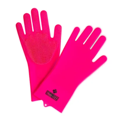 Nástroj na údržbu bicykla MUC-OFF Deep Scruber Gloves Pink M
