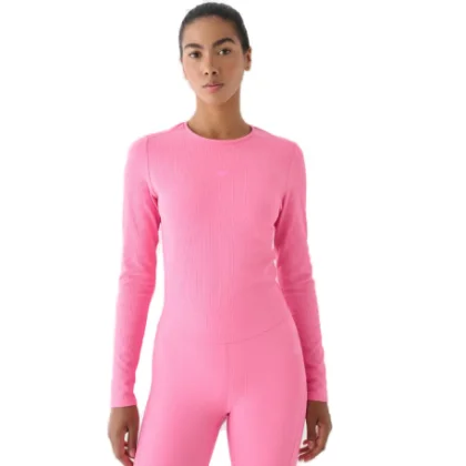 Dámske tréningové tričko s dlhým rukávom 4F LONGSLEEVE FNK-WAW24TFLOF250-54S-PINK
