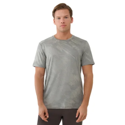 Pánske tréningové tričko s krátkym rukávom 4F TSHIRT FNK M1216-44A-OLIVE ALLOVER